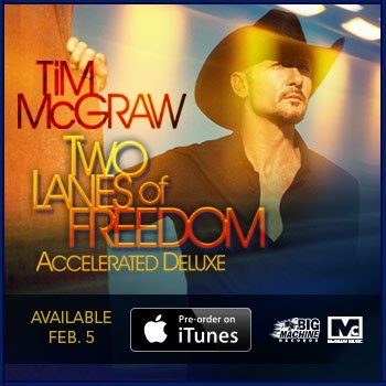 Tim McGraw - Two Lanes of Freedom promotional banner