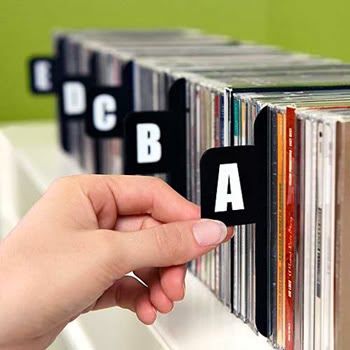 CD collection shelf