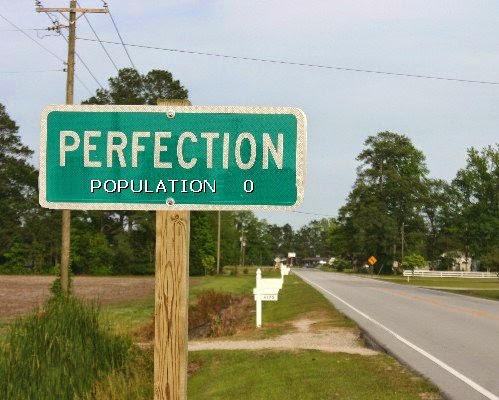 Perfection road sign