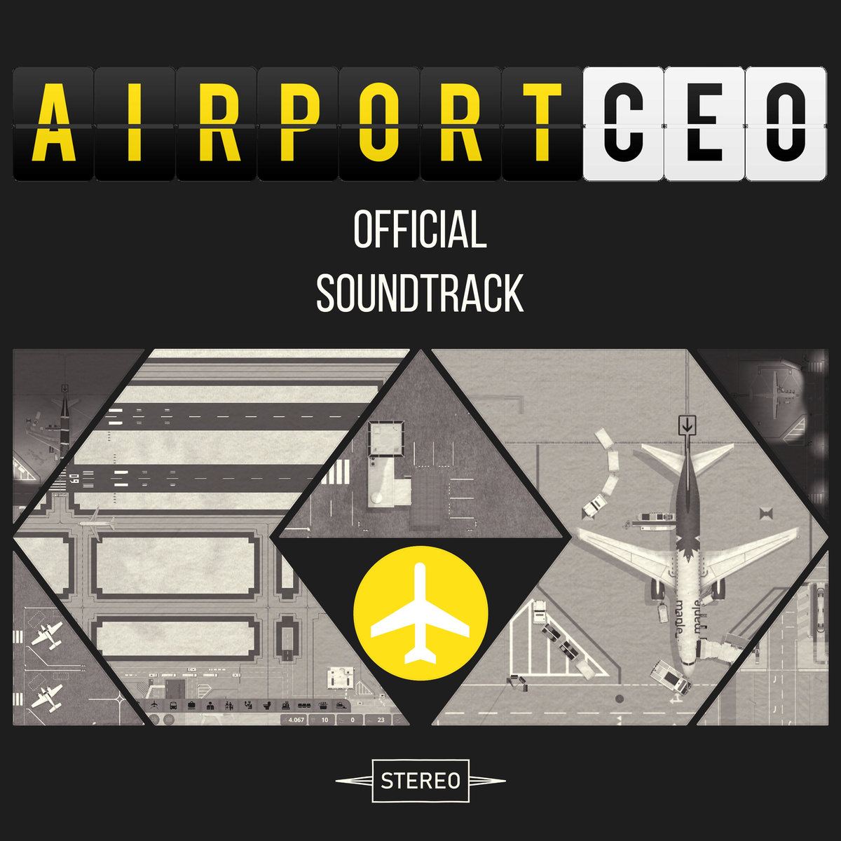 Cover art the soundtrack to new Steam game, "Airport CEO."