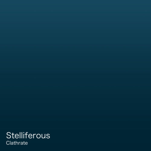 Cover art for instrumental metal album, "Clathrate," by Stelliferous