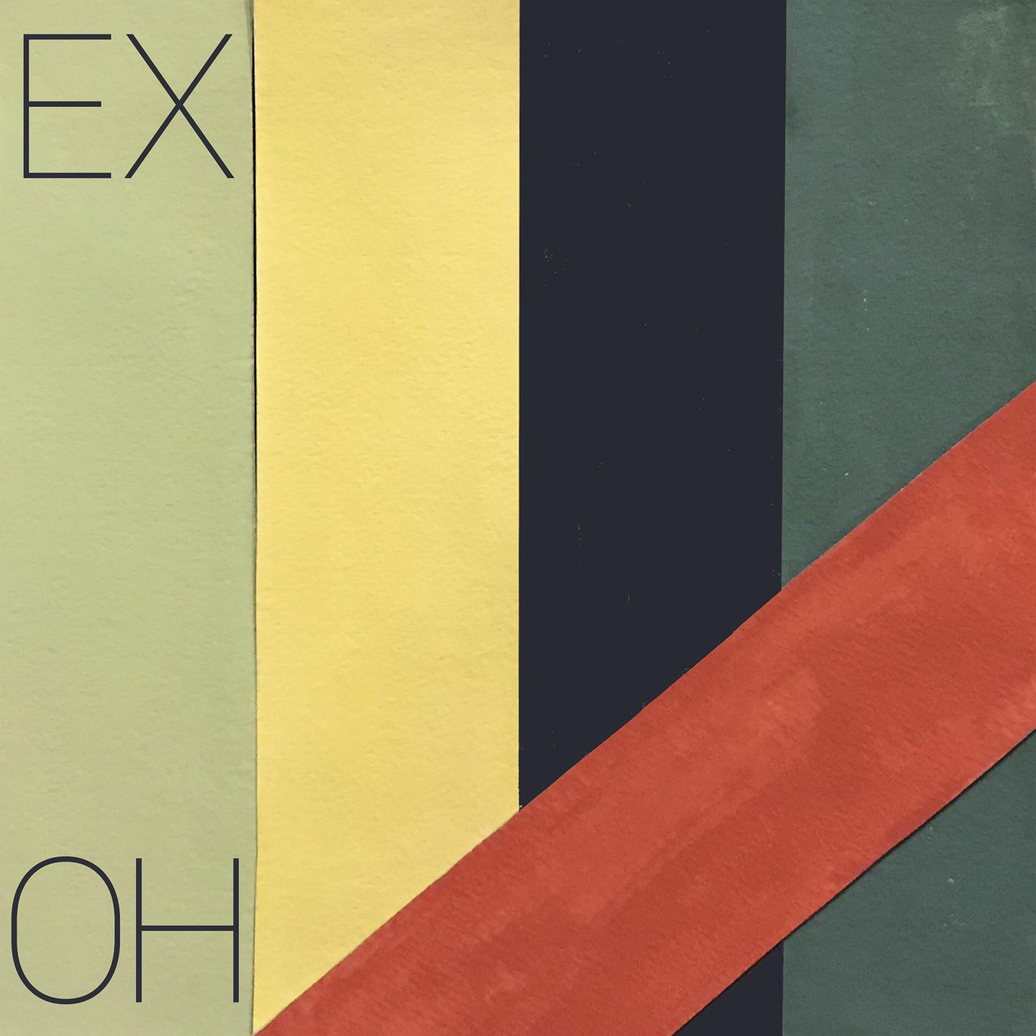 Multi-colored cover art for EX OH's new single / album