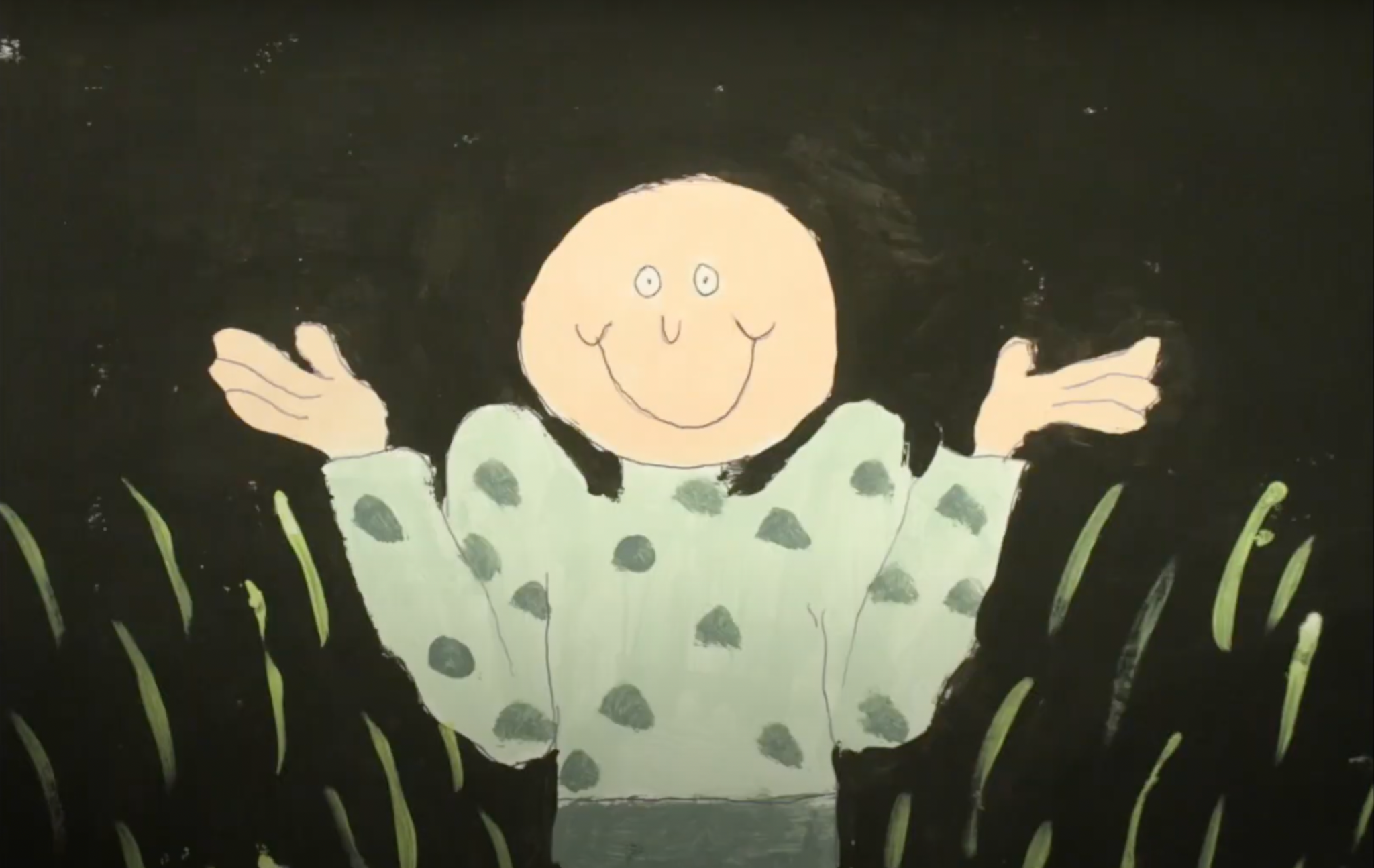 Screenshot of animated footage from the music video for Lunar Vacation's new single, "Shrug"